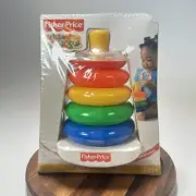 Vintage NOS 2003 Mattel Fisher Price Brilliant Basics Rock A Stack Mint & Sealed