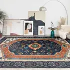 Deal Extra Large Rug 240x340cm Blue Orange Warm Plush Lounges Carpet Rugs