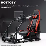 Hottoby Sim Racing Cockpit with Seat Fit Logitech G29 G920 G923 Thrustmaster T80
