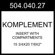 IKEA KOMPLEMENT Insert With Compartments Light Gray 15 3/4x20 7/8x2" 504.040.27