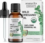 OREGAVIT 100% Pure Wild Greek Oregano Oil Food Grade Quality. Certified. (1 FL.OZ/30ML),100% Pure & Natural Essential Oil of Oregano. Lat: Origanum vulgare