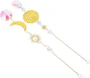 MERRYHAPY Crystal Hanging Moon Decor Versatile Sun Catcher Prisms for Window Garden Balcony