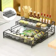 Multifunctional Spice Rack Space Saving Condiment Rack Kitchen Jars
