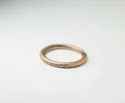 Copper Ring Stackable Hammered Rings band Size 3.5 Promise Ring Unisex thin 2mm
