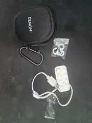 Genuine Denon AH-C160W Earbud Replacement Tips+ Bag+ Cable - White