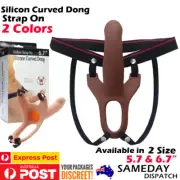 Realistic Dildo Hollow Strap on Dildo Silicone Penis Sleeve Extender Men Sex Toy