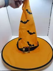 Halloween Party Witch Hat Costume Accessory Velour Halloween Costume Orange