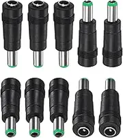 uxcell 10-Pack DC Plug Connectors 5.5x2.1mm Female to 6.3x3.0mm Male Pure Copper Barrel Plug Adapter for Laptops/Trail Cameras DC Power Connectors Jack