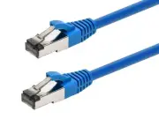Monoprice Cat8 Patch Cable 0.5 Feet Blue Double Shielded (S/FTP) 28AWG 2GHz 40G