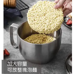 『拔跟麻的大秘寶』台灣製 隔熱碗 韓國 SAEMMI 304不鏽鋼 雙層附蓋 可攜式 露營碗 泡麵碗