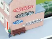 Model Railway Station Wall Sign - OO Gauge 1:76 Hornby Scale Platform Scenery