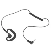 Listen Only Earpiece G Shape Soft Ear Hook Headset 3.5mm Plug Right Left Side...