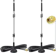 Bingfu 9dBi High Gain WiFi Antenna with 3m SMA Aerial Extension Cable for Wireless Network Router Wireless Reversing Camera WiFi IP Security Camera Truck Trailer Reversing Monitor (2-Pack)
