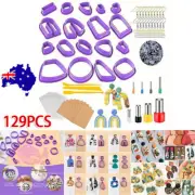 129PC DIY Clay Earring Cutters Set for Polymer Cutters Set Clay Jewelry Handmade