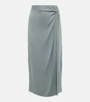 [Vince] Vince Side Twist midi skirt AU 14 blue