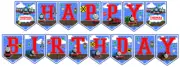Thomas Train PERSONALISED Banner Bunting Flag. Party Lolly Bag Cake Balloon Deco