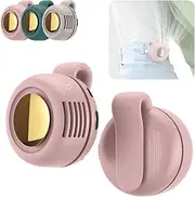 Small Whirlwind Clip Waist Neck Fan,2 in 1 portable waist clip bladeless fan with 3 speeds,Hands-Free,Low Noise Round Cooling,for Outdoor Travel Camping (Pink)