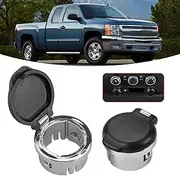 2 Pcs Plug Cover Cap 12V,Slakerbe 20983936 25793816 Power Outlet Dash Retainer Power Outlet Cover Compatible for 2007 2008 2009 2010 2011 2012 2013 Silverado Sierra Tahoe US Warehouse