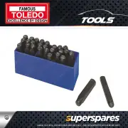 Toledo 27 pcs of Letter Punch Set 8mm 5/16" Made of Chrome Vanadium Steel