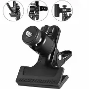 New Black Photo Studio Flash Spring Clamp Clip w/Ball Head for Camera DC DSLR