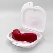 Custom-Fit Mouth Guard For Sports - Impact-Resistant, BPA-Free, Includes Storage Case and Impression Kit - Red Color