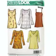 New Look 6086 Plus Size Tops Camisole Size 10 22 Uncut Sewing Pattern
