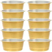 10 Pcs Thickened Cake Container Cupcake Liners Aluminum Muffin Pans