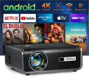 [Built-In Apps] Smart Projector 4K with Wifi and Bluetooth, VOPLLS 600ANSI Na...