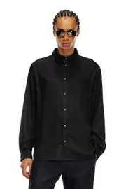 [Diesel] Diesel - Fluid shirt with logo embroidery - Shirts - Man - Black 48 Black