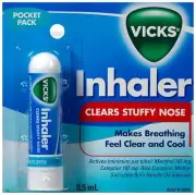 3 x VICKS INHALER 0.5ML blocked nose congestion natural relief