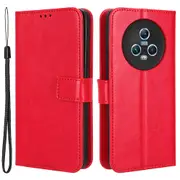 For Honor Magic5 5G PU Leather Crazy Horse Texture Anti-drop Case Phone Stand Wallet Cover