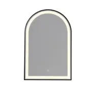 Barelli 900 x 600mm Black Toscana Framed Arch Front Lit LED Mirror