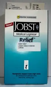 JOBST Relief Compression Knee High, 20-30 mmHg Open Toe Large New