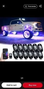 Rock Lights w/Remote Control RGB LED Under glow SUV, Yacht, Side By Side, UTV