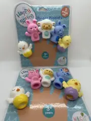 2 Happy Spring Finger Puppets 5 Piece Each Set