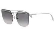 Alexander McQueen Edge AM0144S AM/0144/S 003 Ruthenium Square Sunglasses 59mm