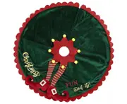 Christmas Tree Skirts Christmas Red And Green Elf Tree Skirt Elf Leg Tree Skirts