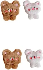 [CALLARON] Cute Plush Bear Brooch Adorable Animal Badge for Hats Back Clothes Crafts Present for Friends Family Special Occasions *