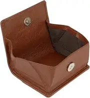 [Oakridge Leather] Mens Coin Tray Purse with Credit Card Slot - Tan, Tan, One Size, Coin Purse