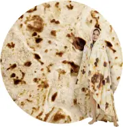Burritos Tortilla Throw Blanket, Tortilla Wrap Blanket, Novelty Tortilla round B