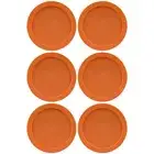 Replacement Lid for Pyrex 4-CUP Storage Cover 6" Bowl 7201-PC Orange (6-Pack)