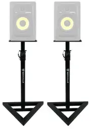 2 Rockville Adjustable Studio Monitor Speaker Stands For KRK ROKIT 6 G3 Monitors