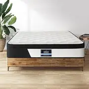 [Giselle Bedding] Queen Mattress Bed Mattresses Innerspring Foam 30cm Thickness, Pocket Spring System and Breathable Euro Top, 5Yrs Warranty, Medium Firm, White + Black Vacuum Packed
