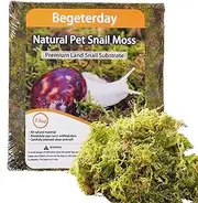 Begeterday Natural Moss for Pet Snails, Perfect Pet Snail Supplies for Maintain The Humidity Levels In The Enclosure