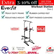 Everfit Power Tower Weight Bench Pull Up Multi Station 9-IN-1 Workout Exercise