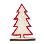3Pcs Christmas Creative Wooden Painted Snowflake Christmas Tree Ornaments(Beige)