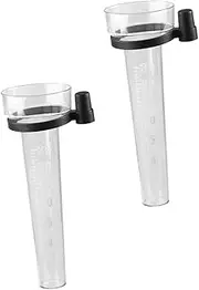 ibasenice Rainfall Measurement 2pcs Plastic Rain Gauge Measuring Cup Weather Monitoring Tool