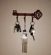 Metal Key Hanger, Skeleton Key, Metal Wall decor, Jewelry Hanger, Key Hanger