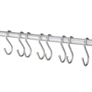 20X Stainless Steel S Shape Hooks Kitchen Hanger Rack Clothes Hanging Holders -S/M/L