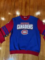 Montreal Canadiens Sweatshirt Mitchell & Ness Retro Large Men NHL New